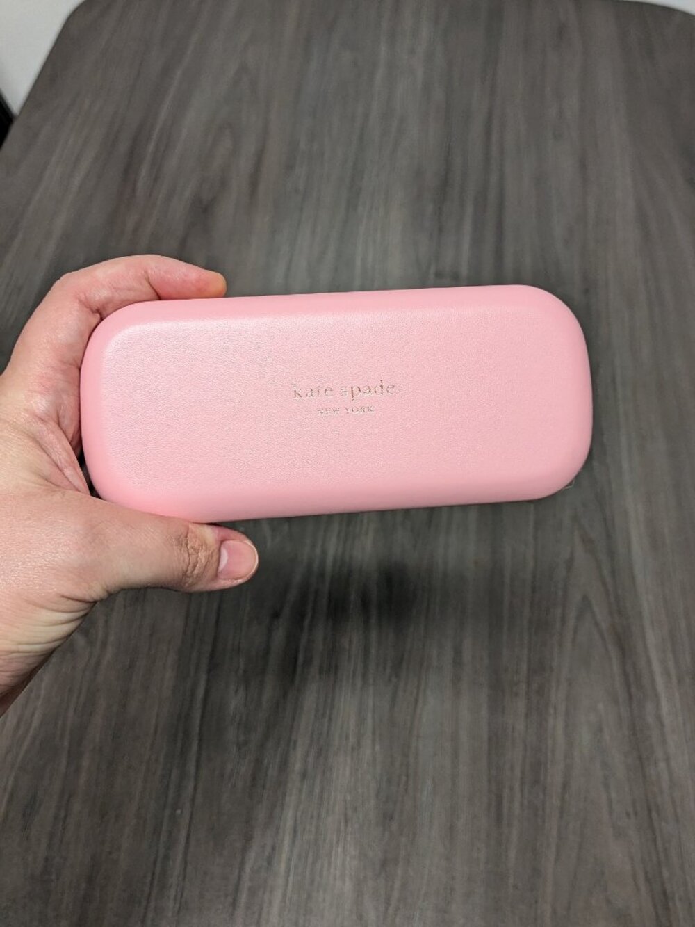 NEW SMALL/REGULAR Kate Spade Pink and Green Authentic Eyeglasses Sunglasses Case